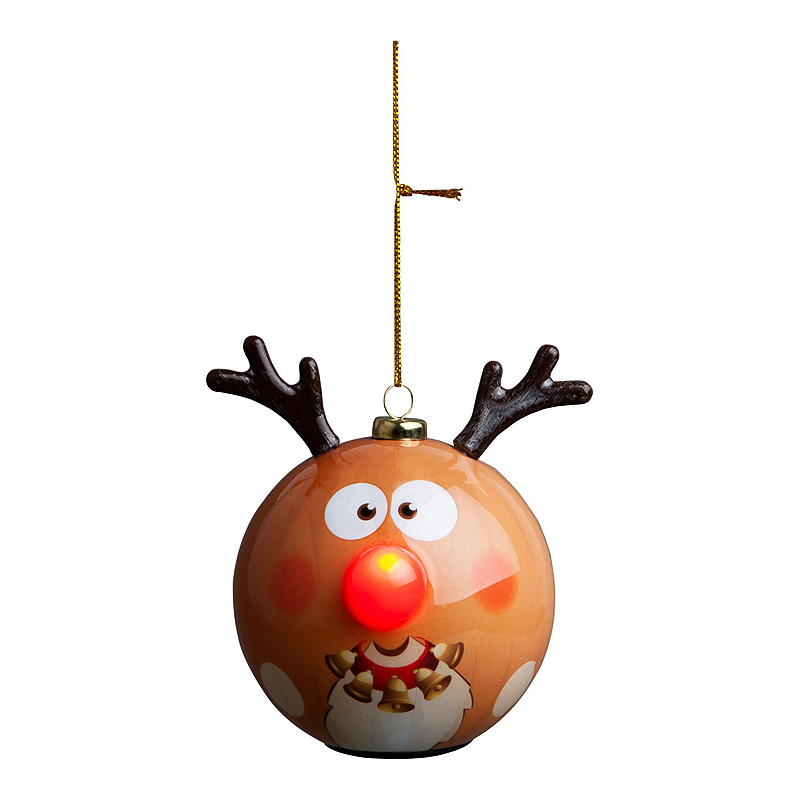 Light IT Julekule med lys Høyde 8 cm, batteridrevet