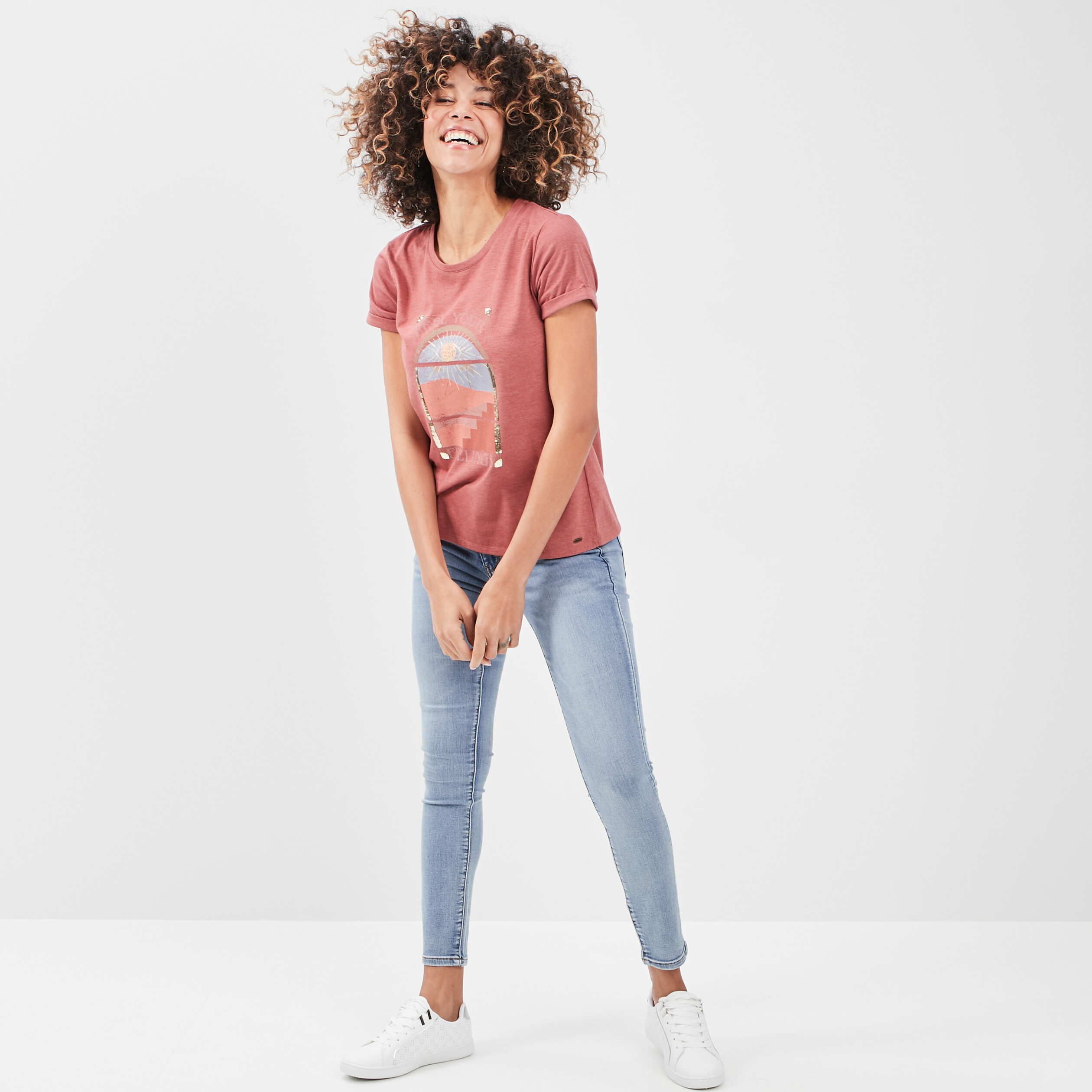 Jeans slim 7 8ème Creeks denim double stone femme | La Halle