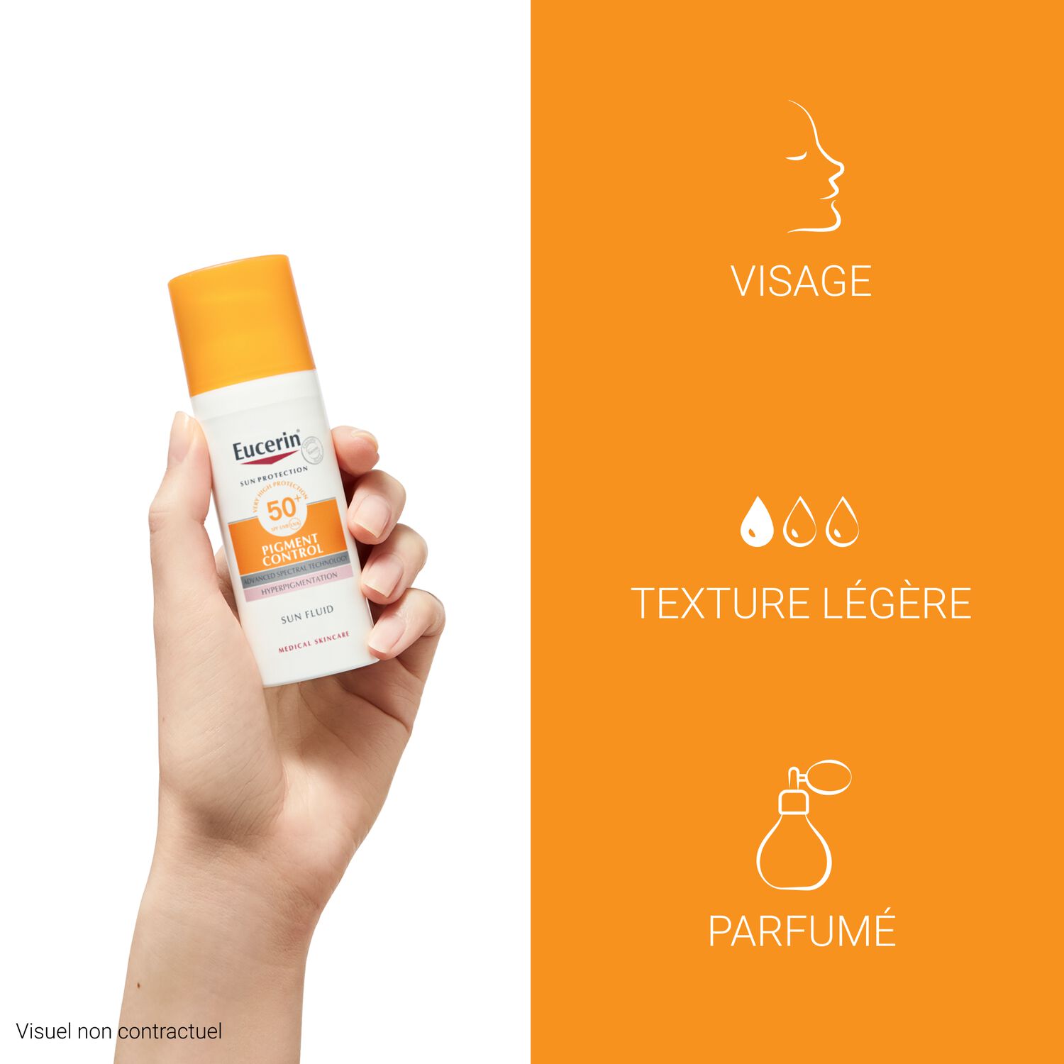 Eucerin Pigment Control Sun SPF50+ Protecteur Solaire Visage Fluide - Tous Types de Peaux