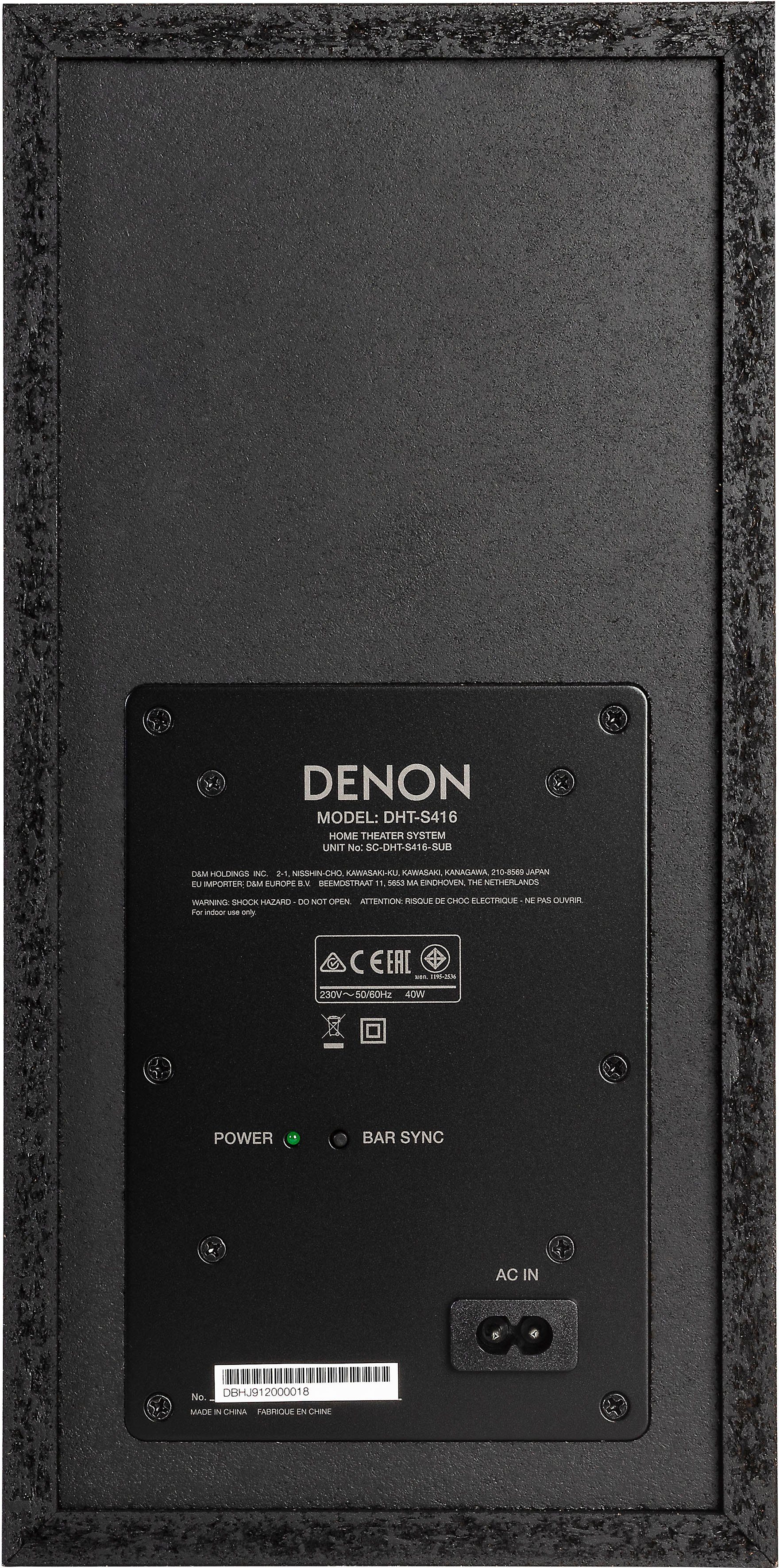 Denon DHT-S416 2.1 Soundbar (Bluetooth, kabelloser Subwoofer, Chromecast, HDMI ARC)