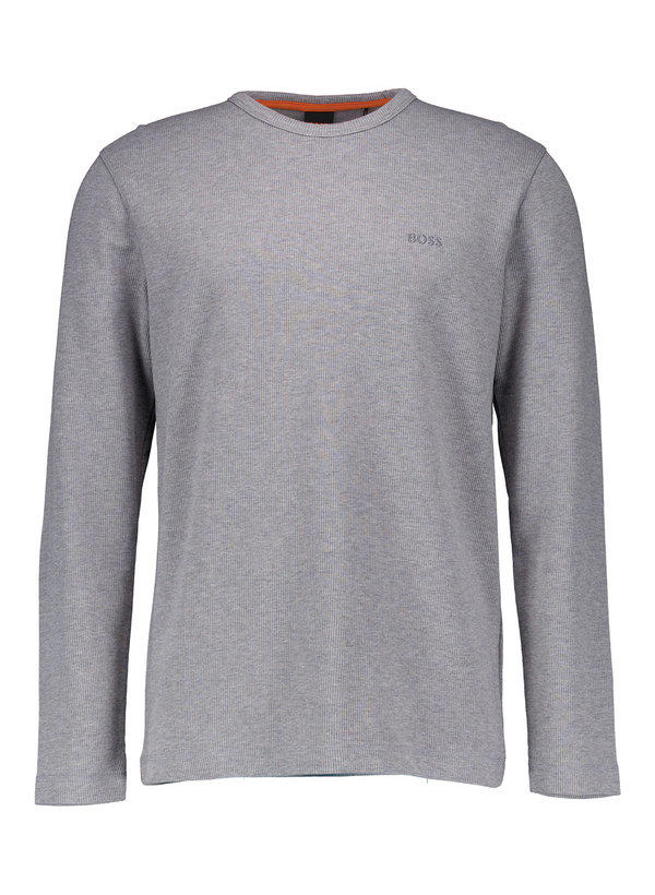 BOSS Orange, Longsleeve Tempesto, Baumwolle, grau