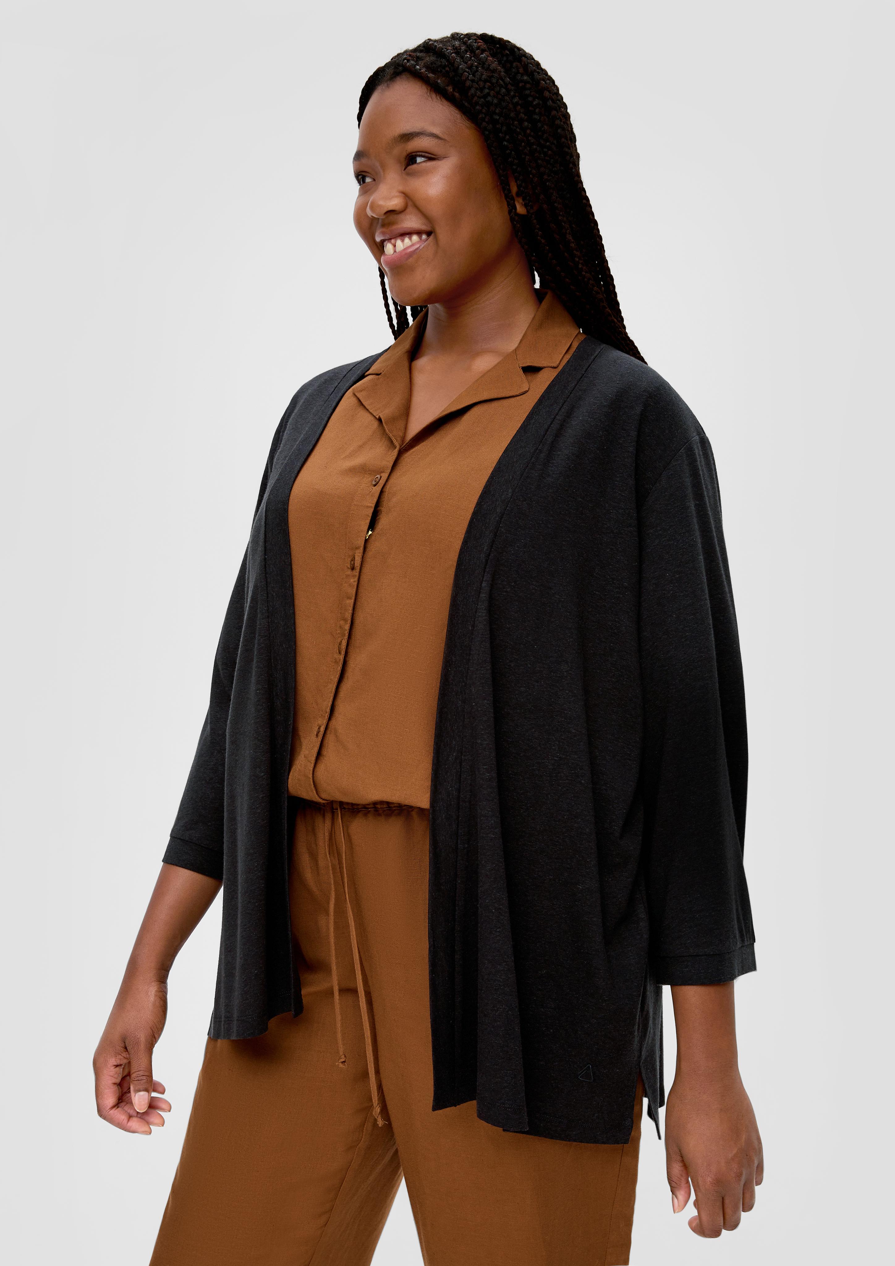 Cardigan aus Viskosemix mit Leinen  2131941-9999