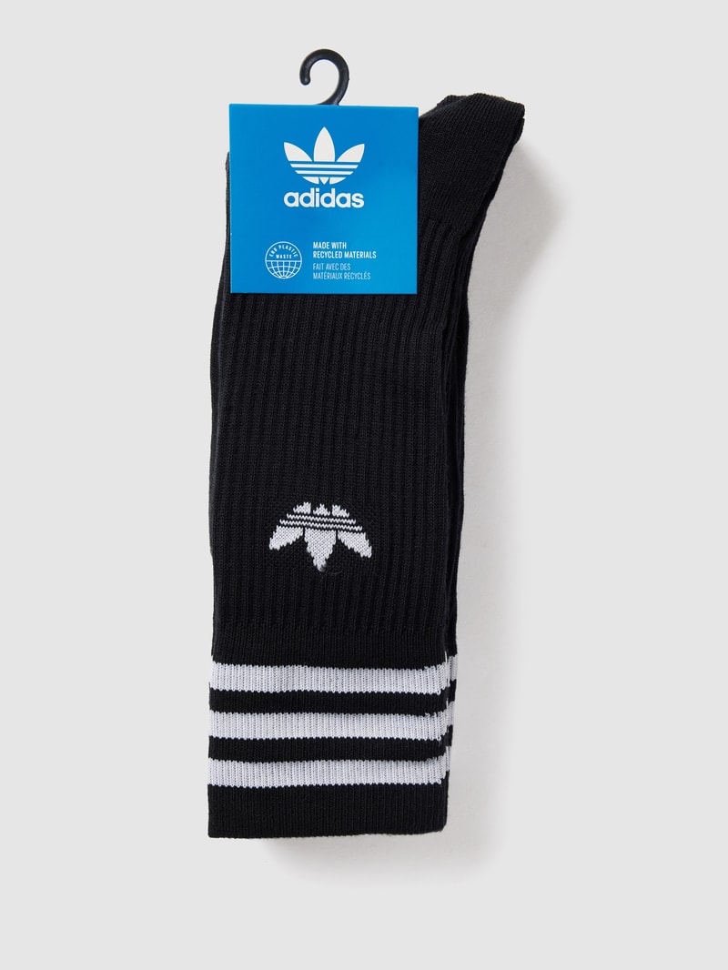Socken mit Label-Print im 3er-Pack in schwarz