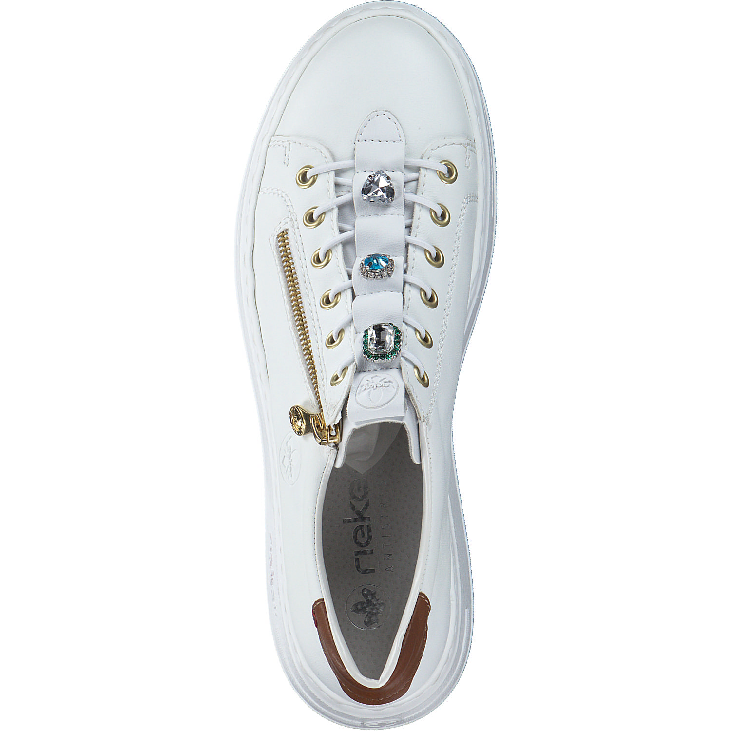 Rieker N5452, Schnürschuhe, Damen, Weiß