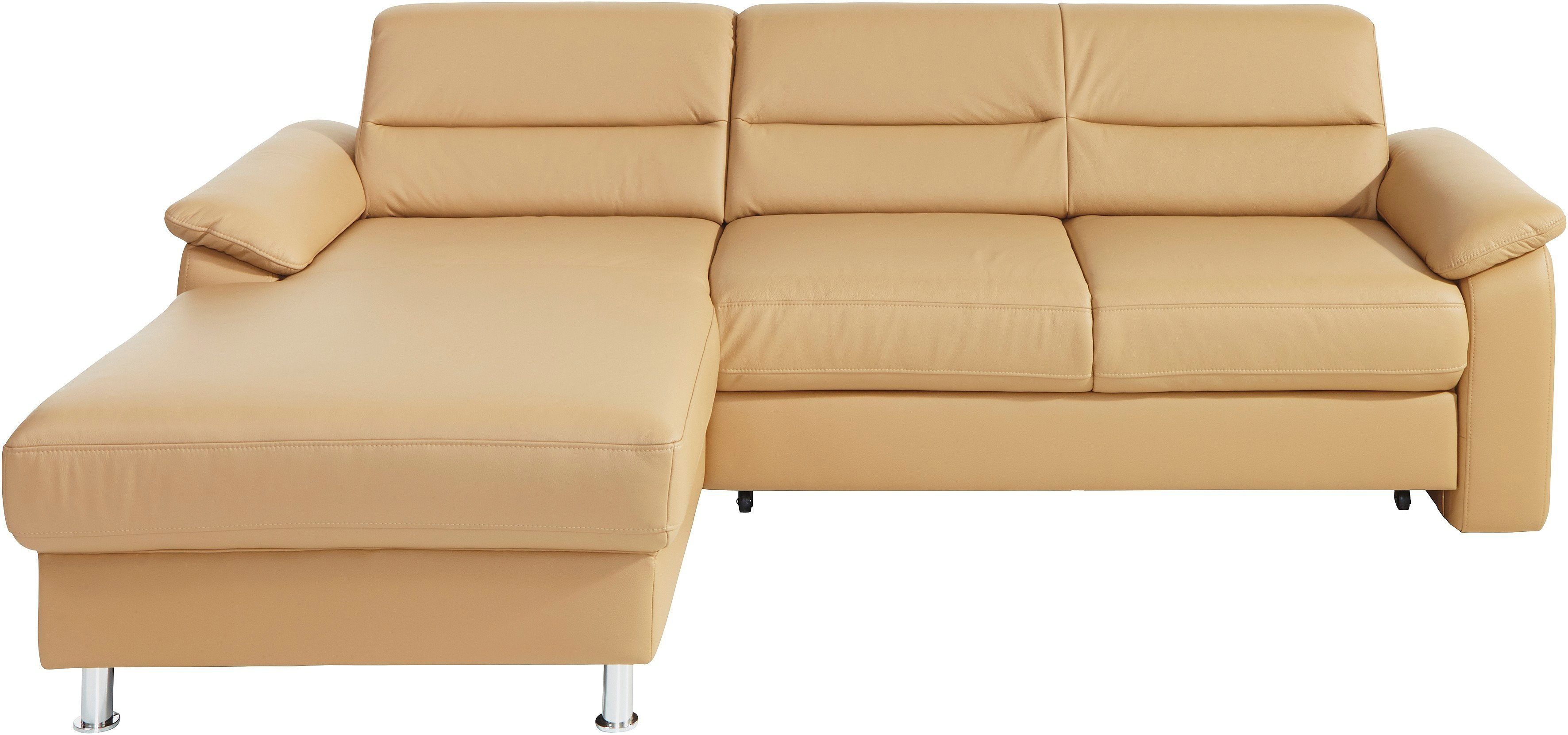sit&more Ecksofa Ascara, inklusive Boxspring/Federkern-Polsterung, wahlweise mit Bettfunktion