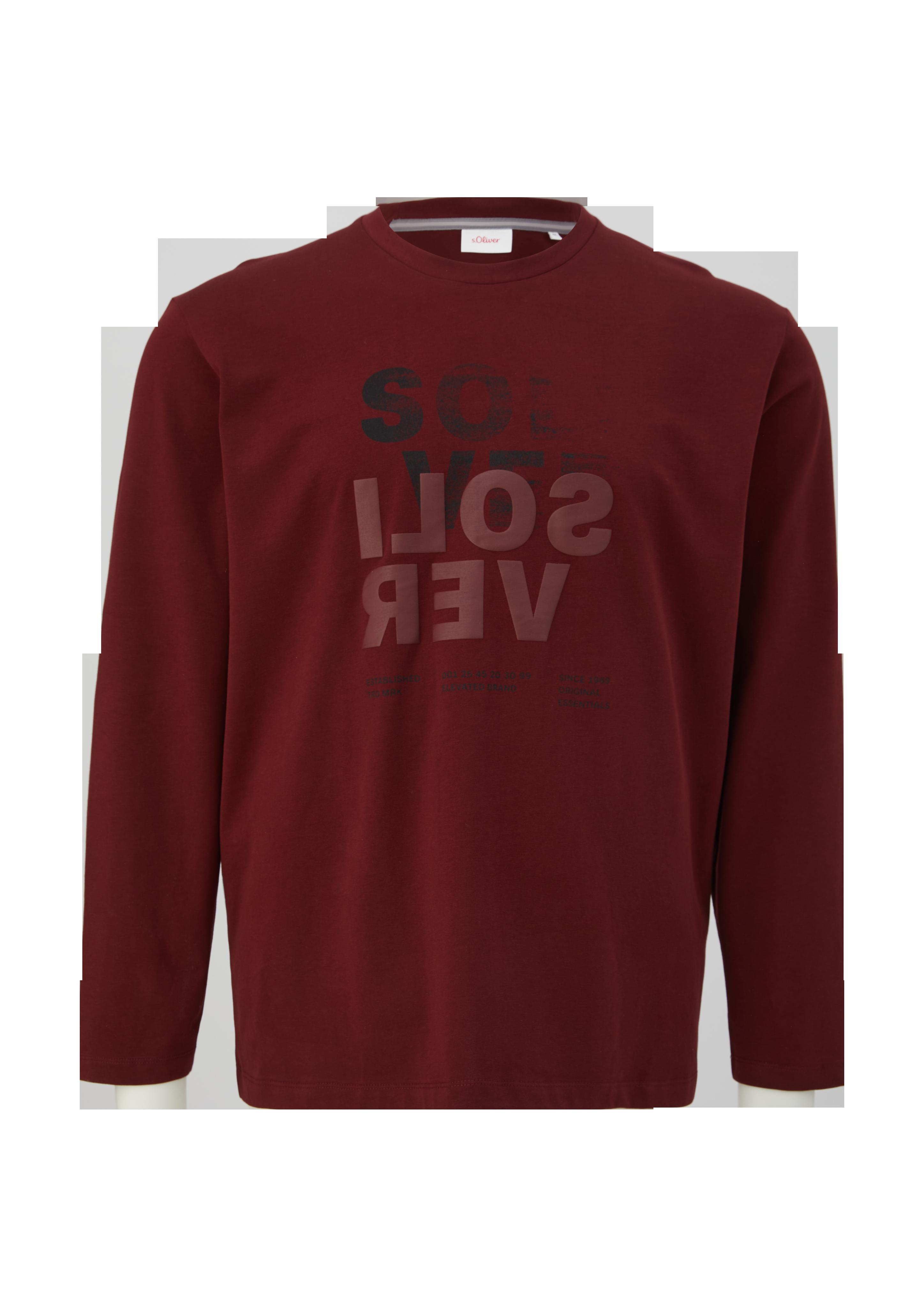 Longsleeve mit gummiertem Label-Print  2143244-39D1