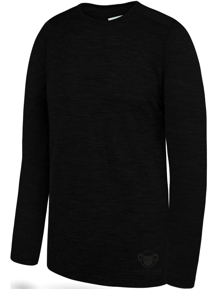Normani Outdoor Sports Kinder Merino Langarm Broome in Schwarz günstig kaufen