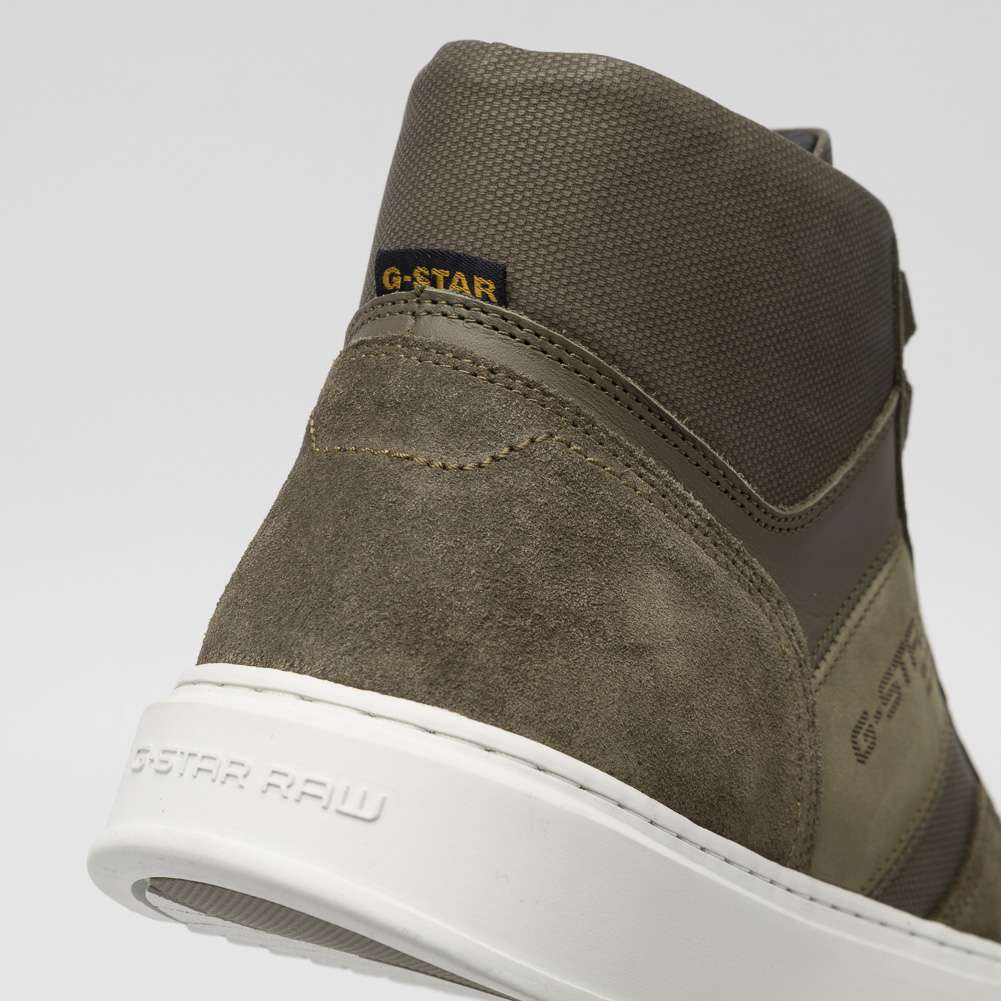 G-STAR RAW ROCUP II Mid Herren Leder Sneaker 2242 007716 OLV