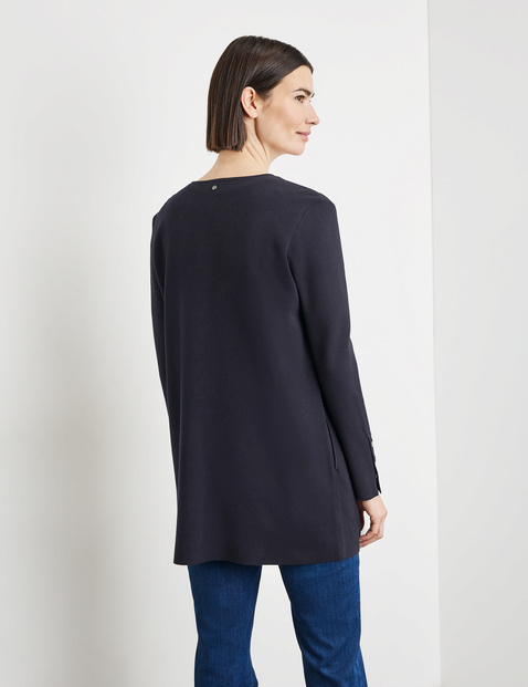 Offener Cardigan mit dekorativen Knöpfen