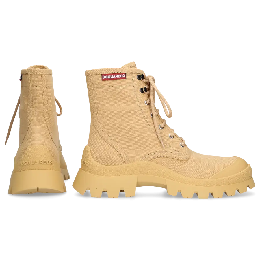 Dsquared2 - Stiefeletten TANK COMBAT Canvas - beige