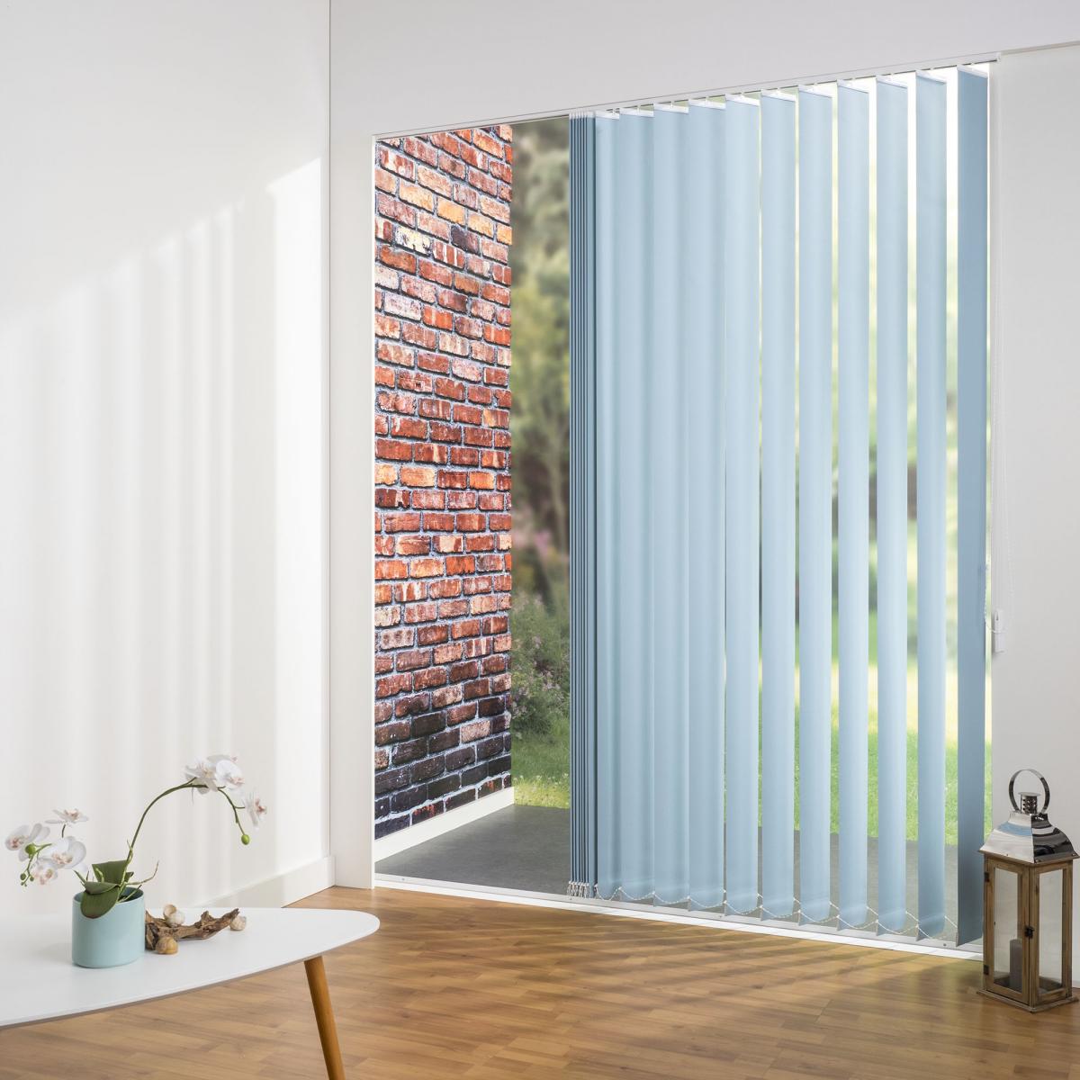 Bella Casa Vertikalanlage Maß, 127 mm Lamelle, 150 x 250 cm, hellblau