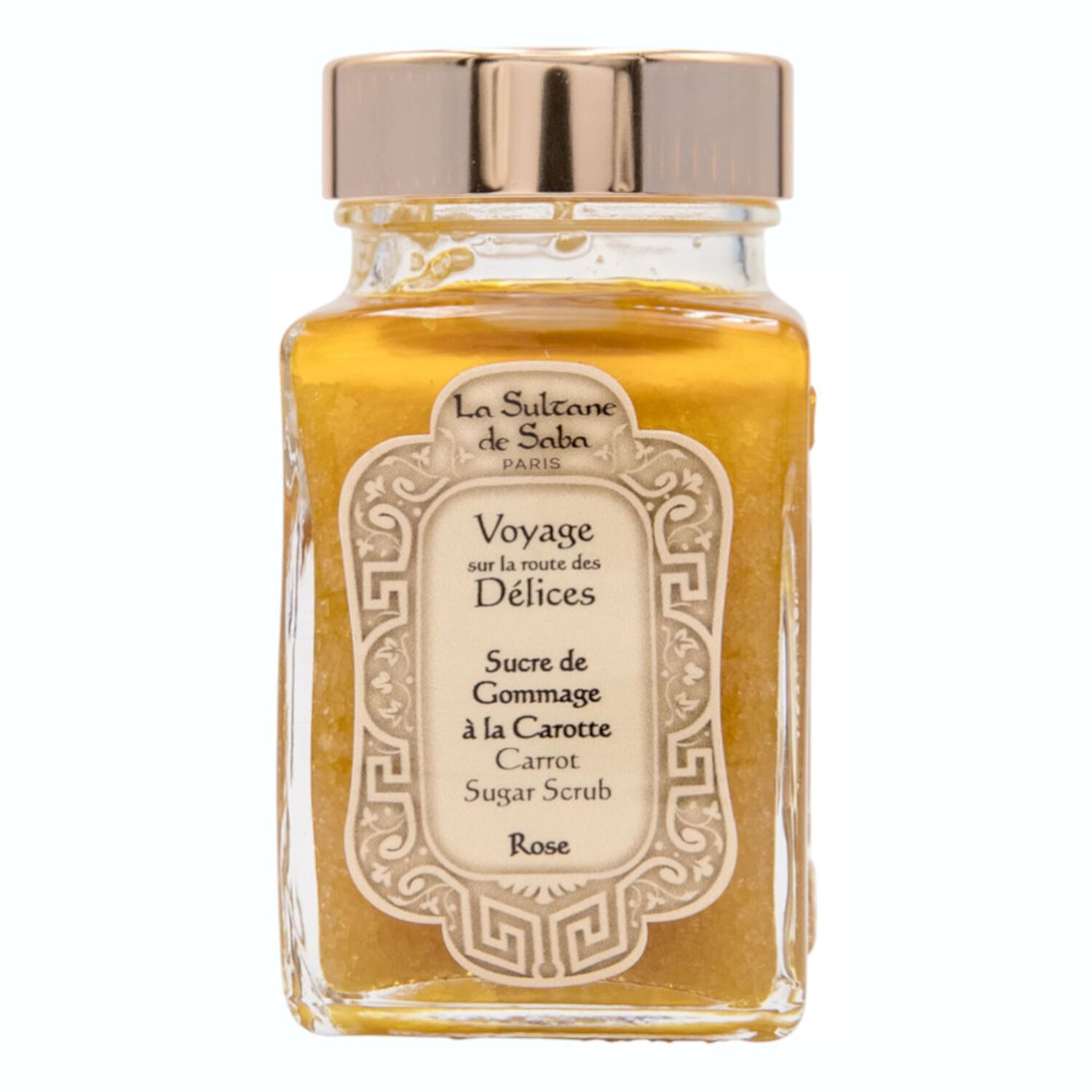 La Sultane de Saba Voyage Sur la Route Des Délices Sucre de Gommage à la Carotte et à la Rose 100 ml