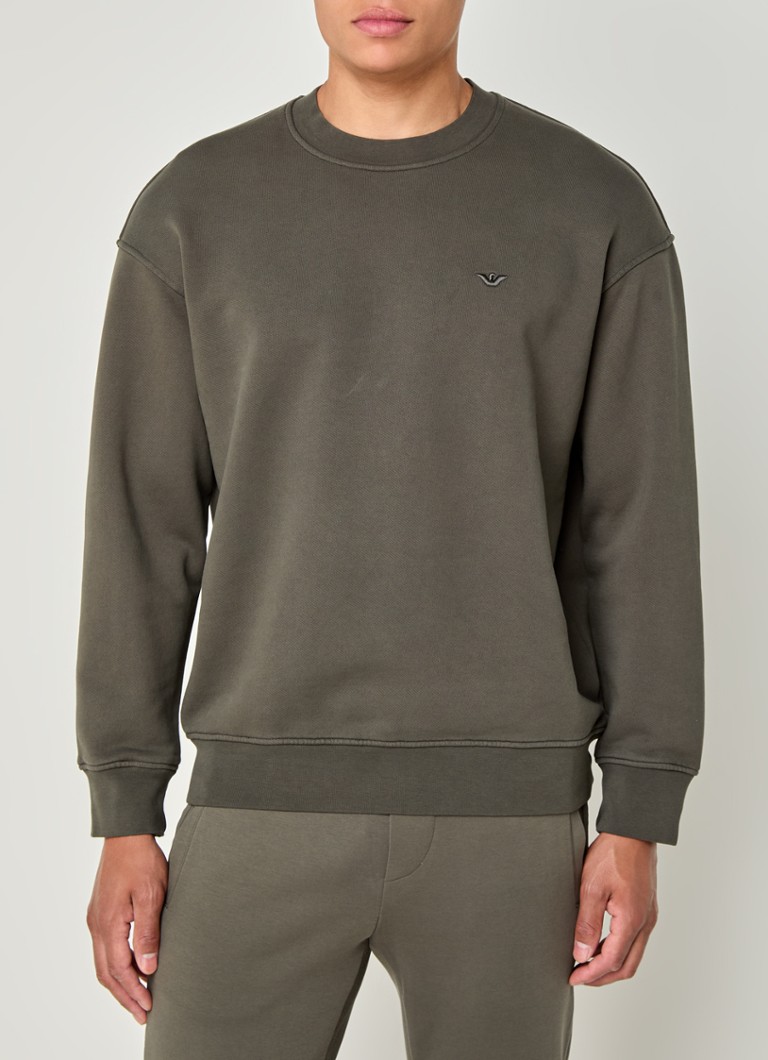 Tricou Emporio Armani cu logo brodat