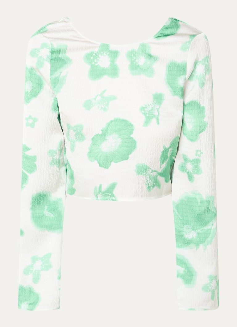 Envii Enkangaroo crop top with backless design and floral print