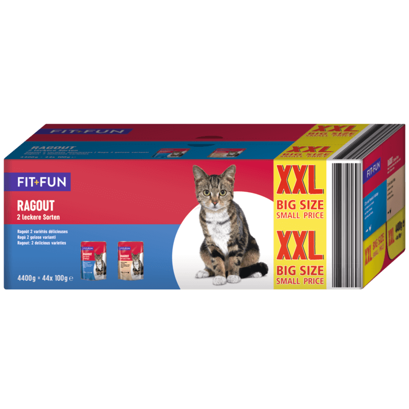 FIT+FUN Nassfutter FIT+FUN Ragout Multipack XXL 44x100g Fischauswahl