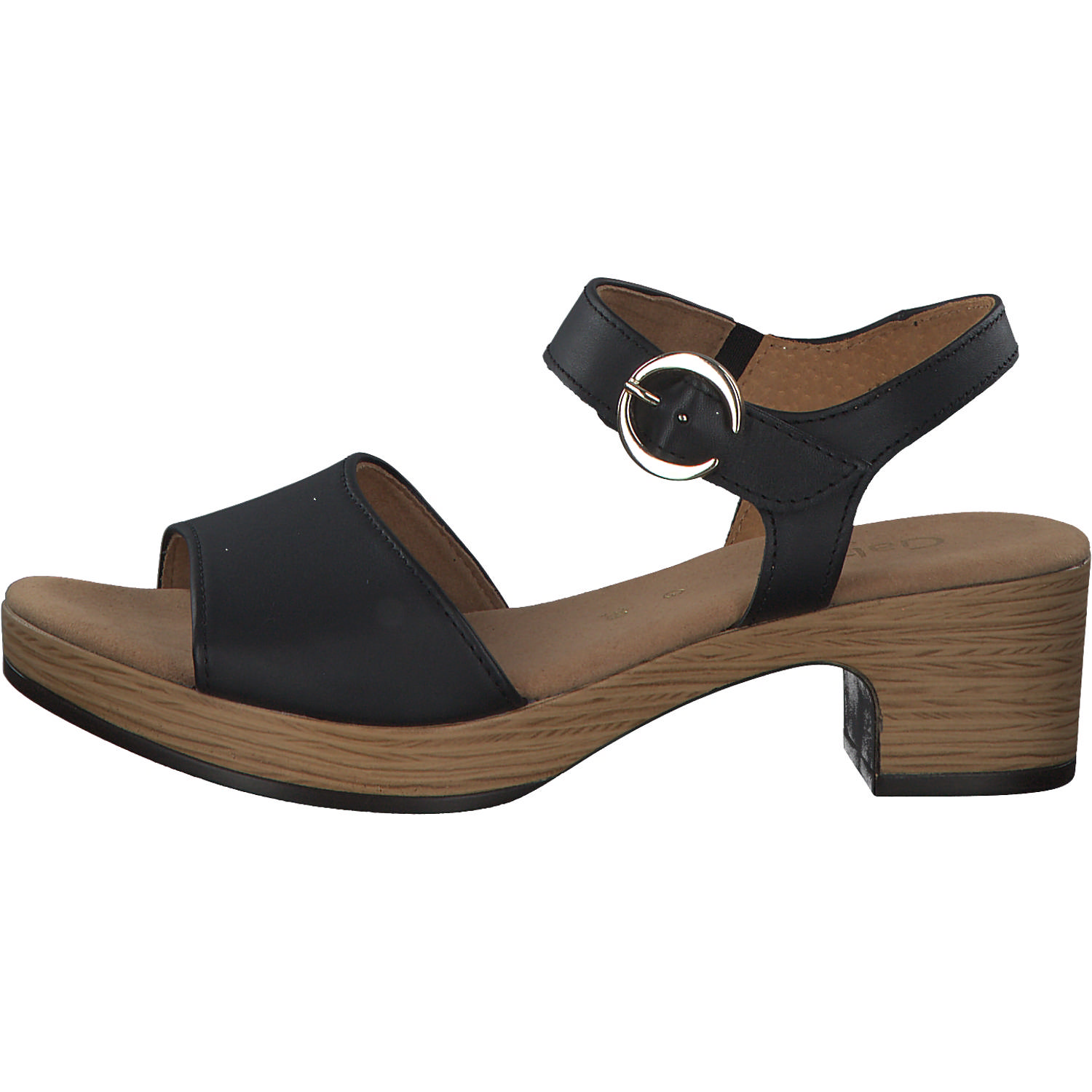 Gabor 22.071, Plateau-Sandaletten, Damen, schwarz (gold)
