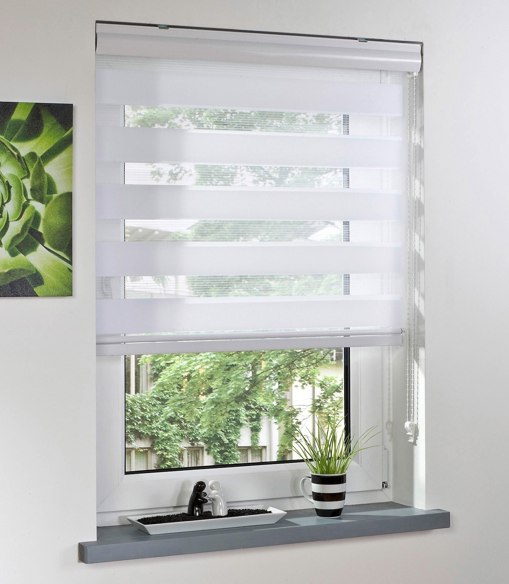 Doppelrollo Duo-Rollo mit Blende, Liedeco, Lichtschutz, verschraubt