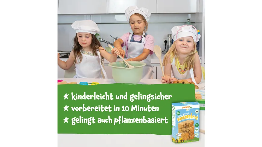 pumpkin organics Bio Hafer & Dinkel Bananenbrot Backmischung 350 g