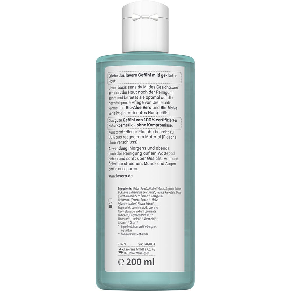 Lavera Basis Sensitiv mildes Gesichtswasser 200 ml