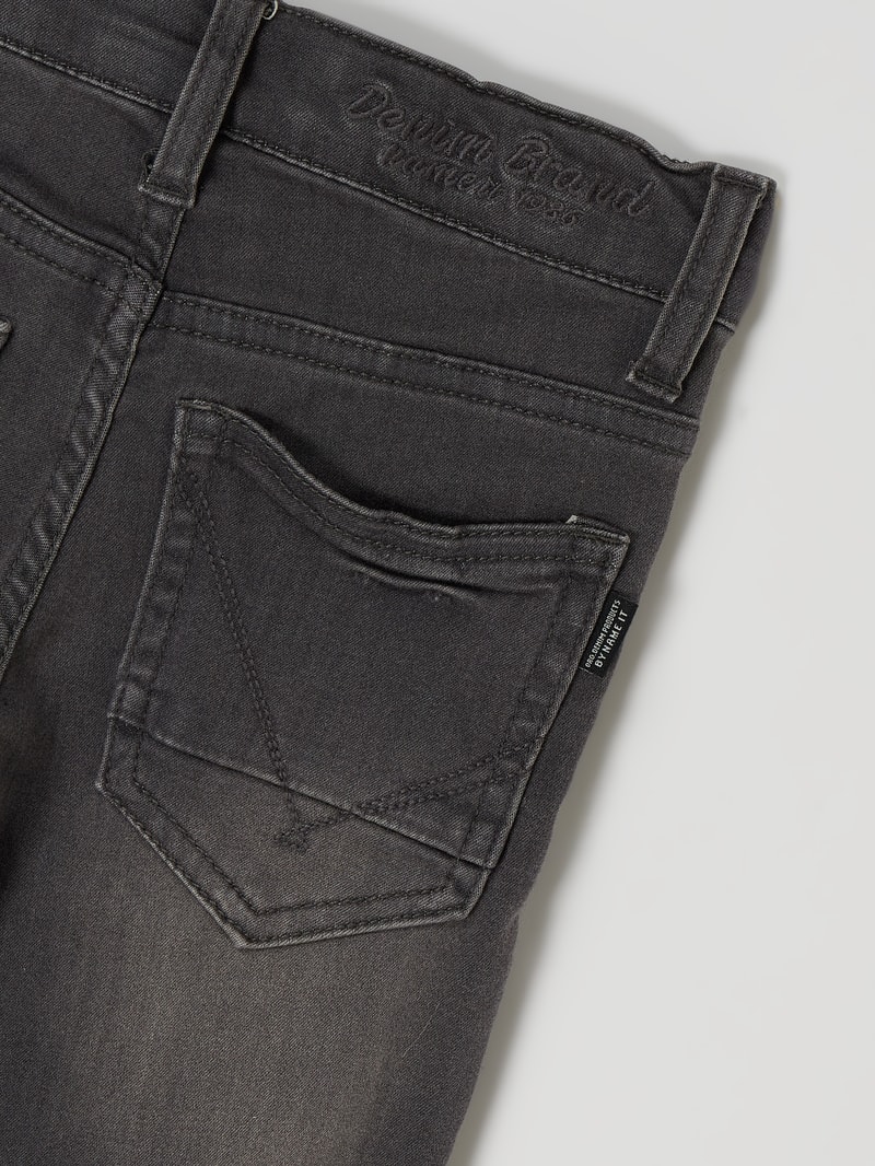Jeans mit Stretch-Anteil Modell 'Theo' in mittelgrau meliert