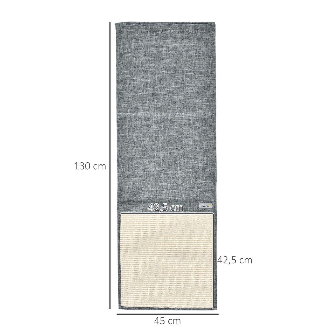 PawHut Kratze Brett Kratzbaum Katzenspielzeug Sisal Polyester Grau