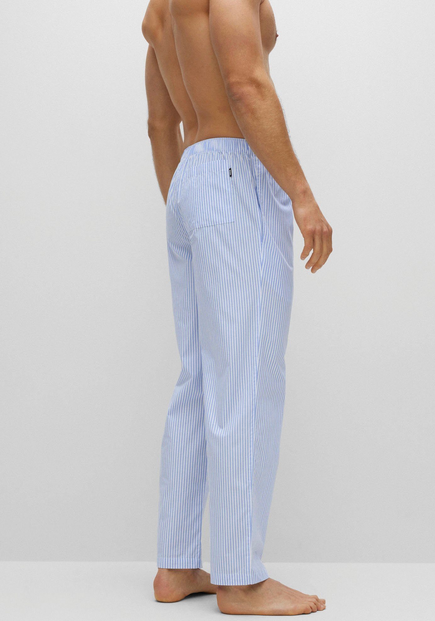 HUGO Schlafanzug Stripe Pants im modischem Strerifen & BOSS Logo-Schriftzug