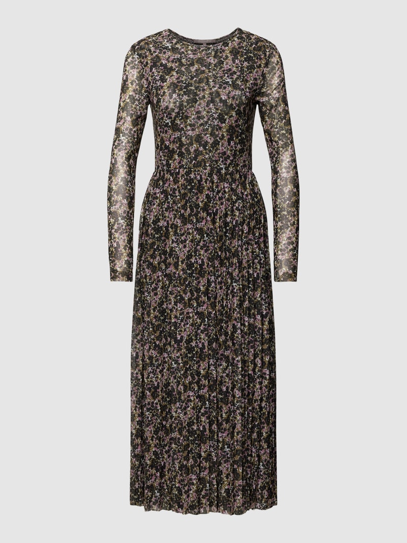 Midikleid mit Allover-Muster in grün