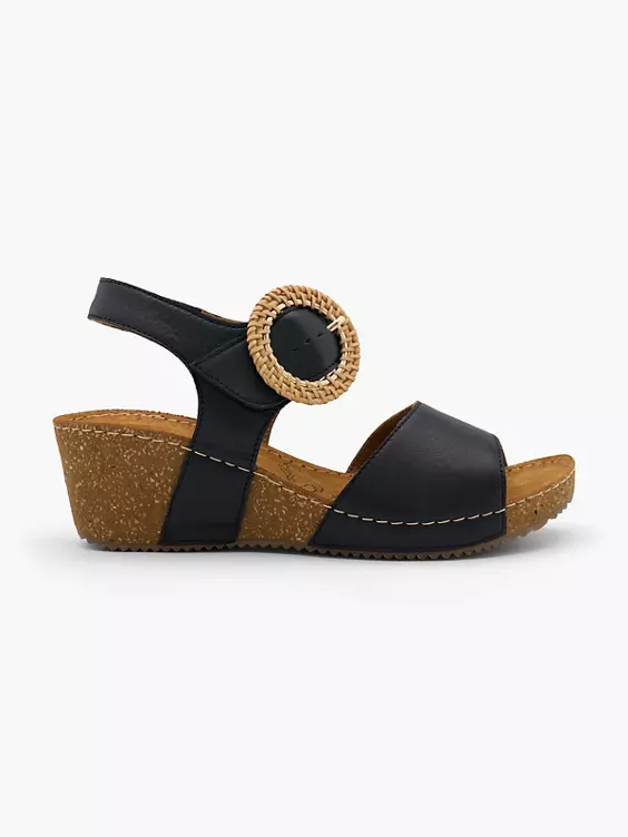 5th Avenue Leder Keilsandalette