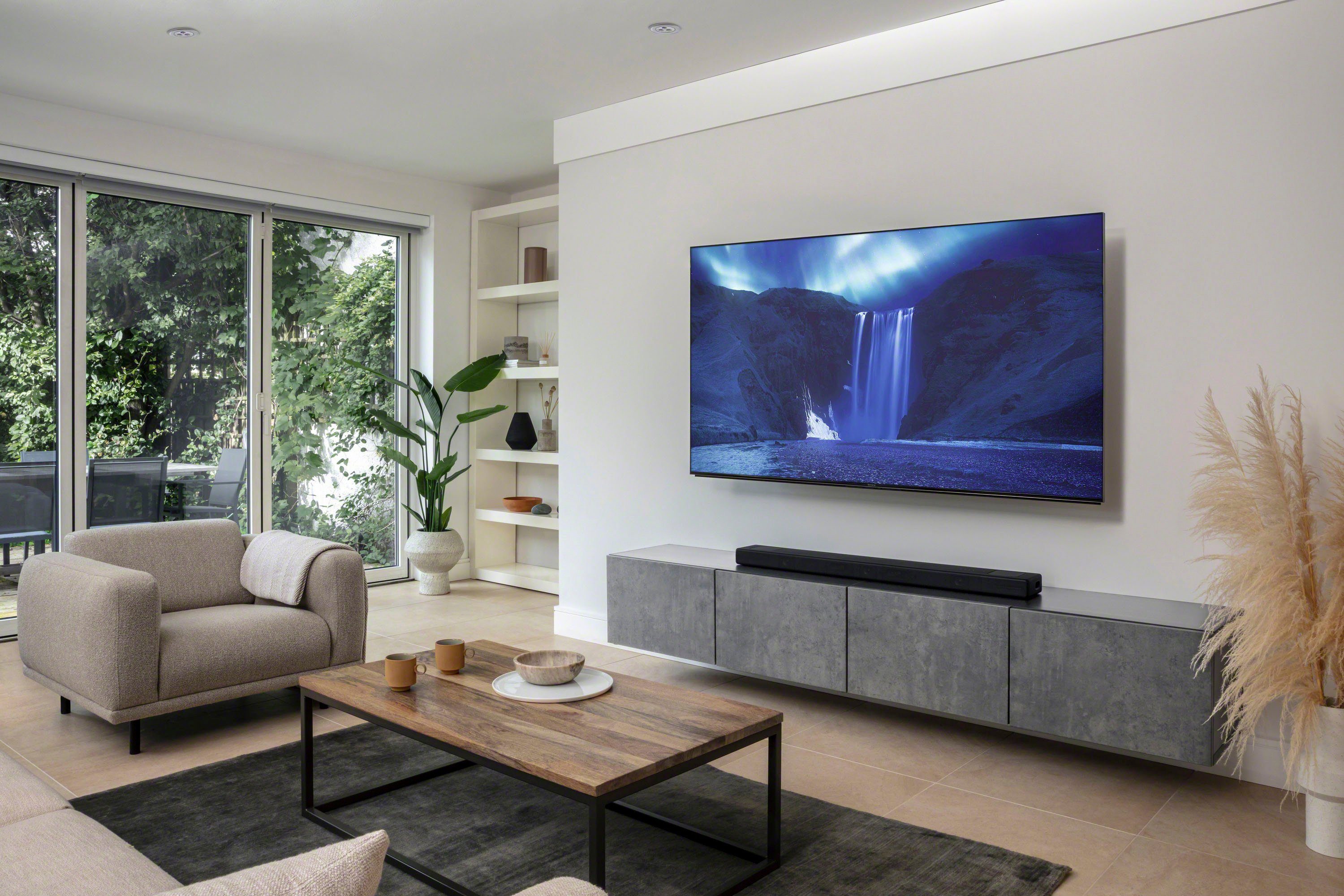 Sony HT-A5000 5.1.2-Kanal Surround Sound Premium 5.1.2 Soundbar (Bluetooth, WLAN, 500 W, mit integriertem Subwoofer, Vertical-Sound-Engine-Technologie)