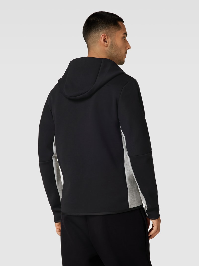 Sweatjacke in Two-Tone-Machart in silber meliert