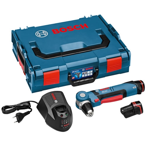 Bosch Blue 0601390908 GWB 12V-10 Winkelbohrmaschine 12 Volt 2,0 Ah in L-Boxx