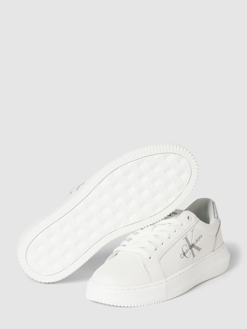 Sneaker aus Leder Modell 'CHUNKY' in weiss