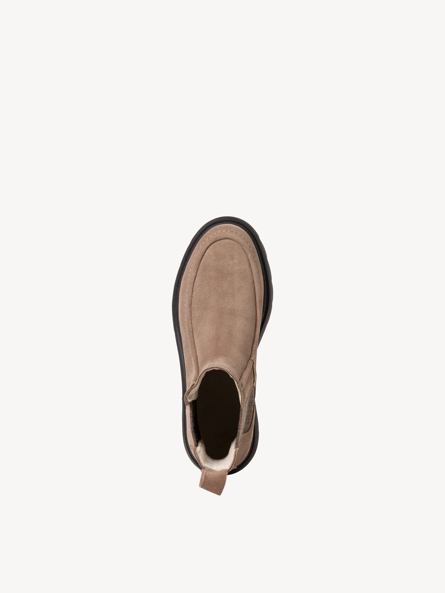 Bottine Chelsea en cuir - beige
