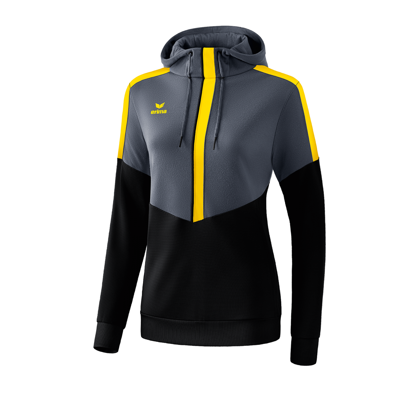 Erima Squad Hoody Damen Grau Schwarz