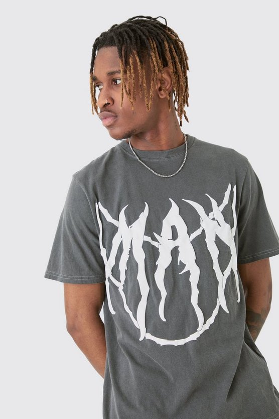 Tall graues T-Shirt mit Print