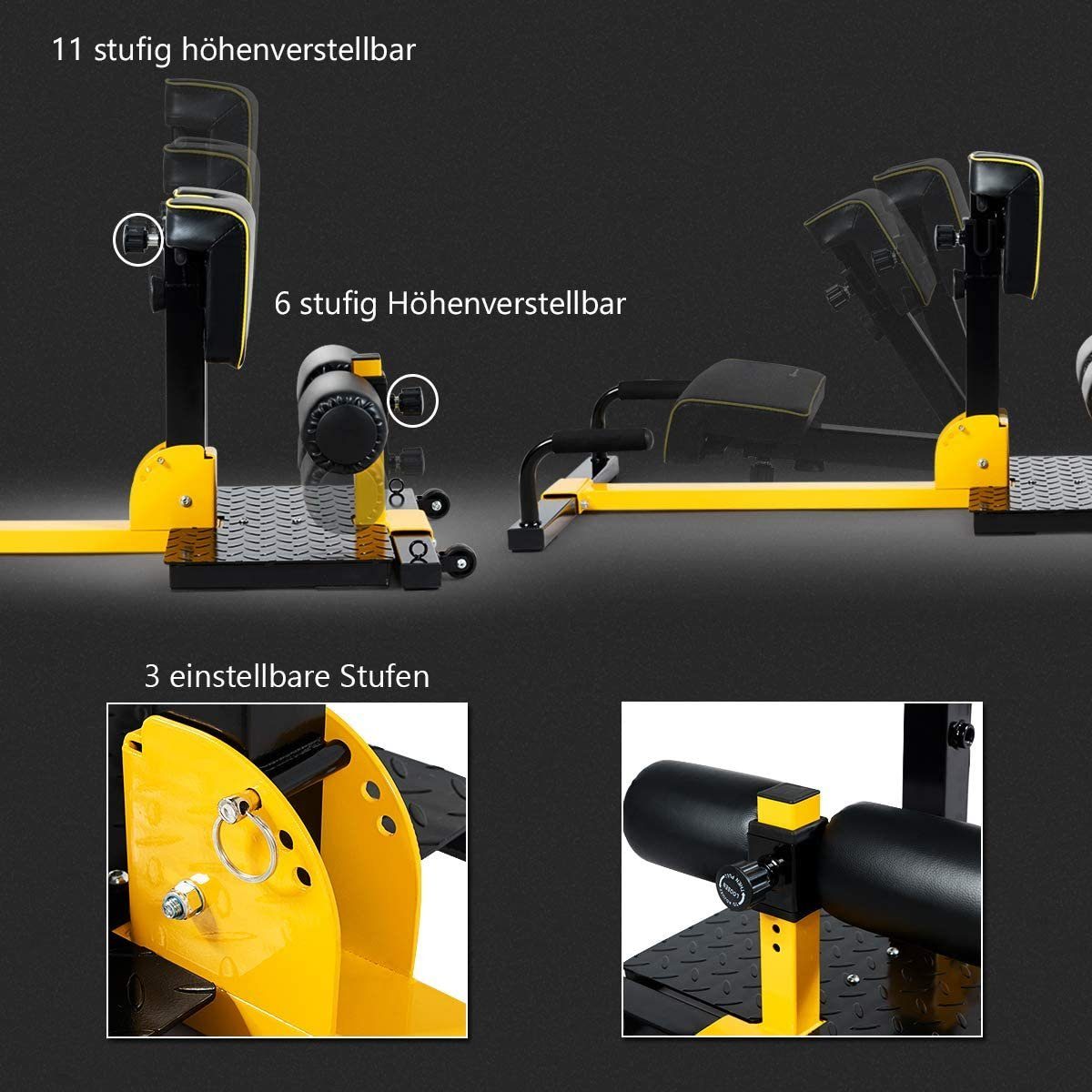 COSTWAY Multitrainer 8 in 1 Squat Kniebeugentrainer, höhenverstellbar