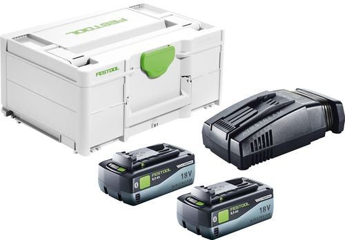 Festool Tilbehør 577327 Energisett SYS 18V 2x8.0/SCA16 - 2 x Accupack-batterier i Systainer