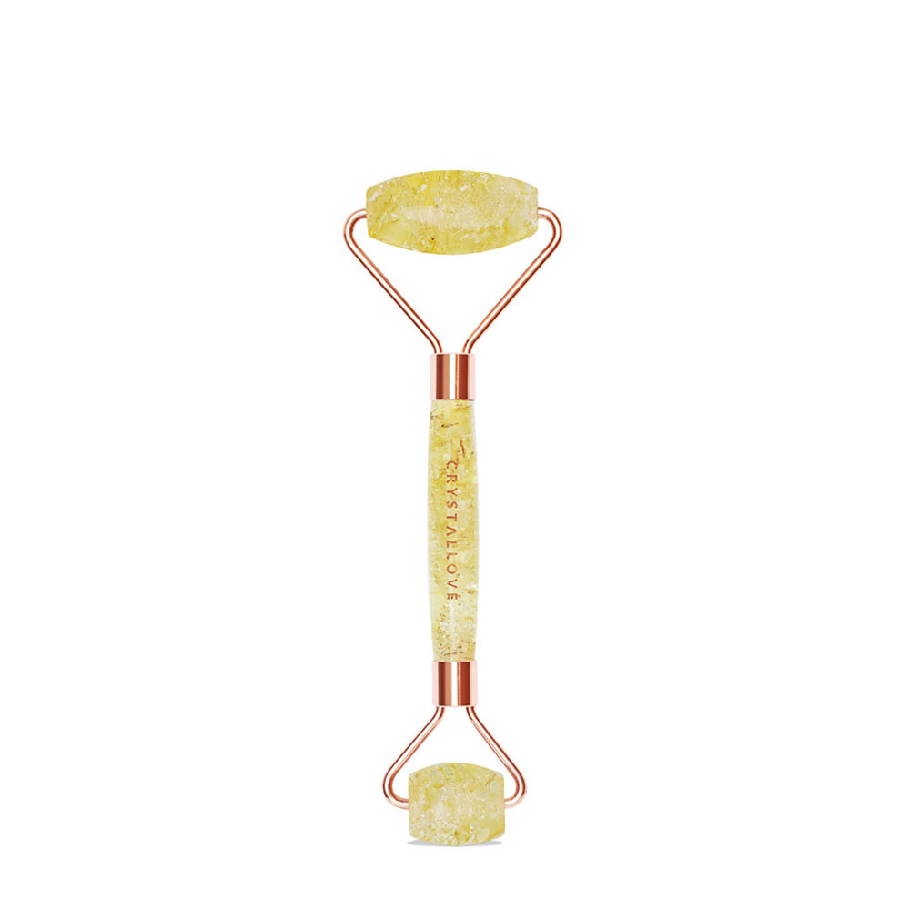 crystallove CRYSTALLOVE Citrine amber roller Roller pour massage du visage