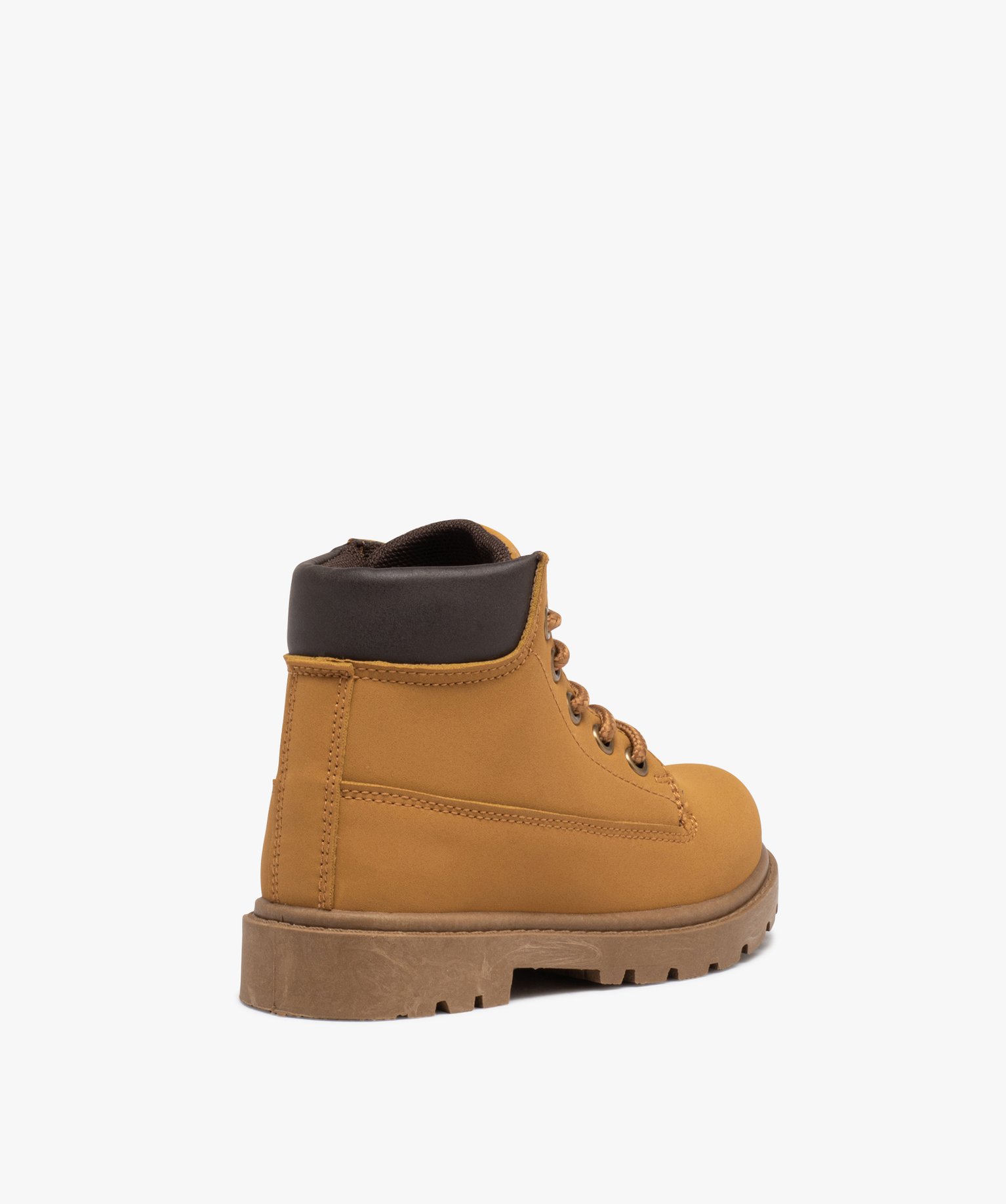 Boots à lacets et semelle crantée du 25 au 30 camel | GEMO