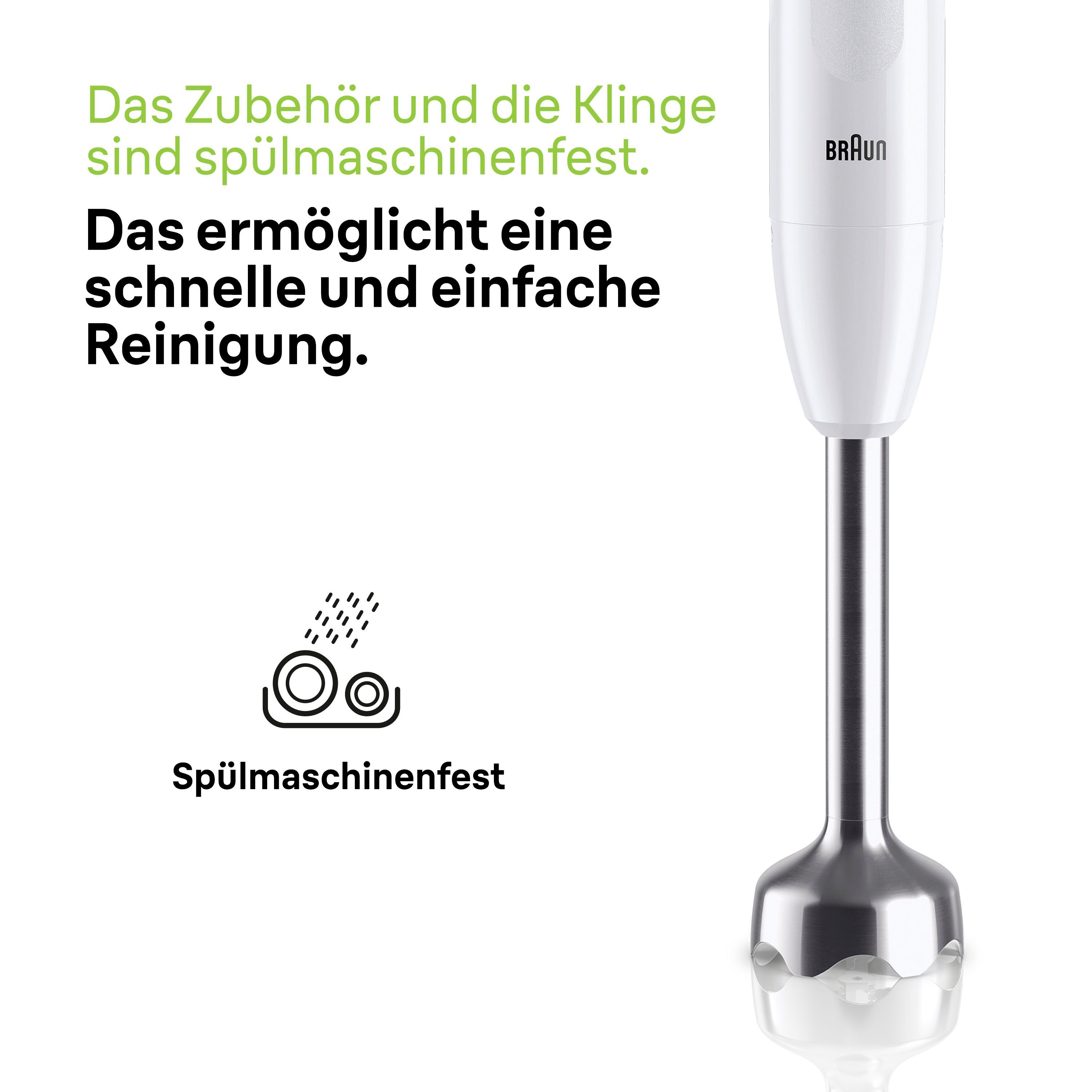 Braun Stabmixer MQ 10.001M WH MultiQuick 1, 450 W