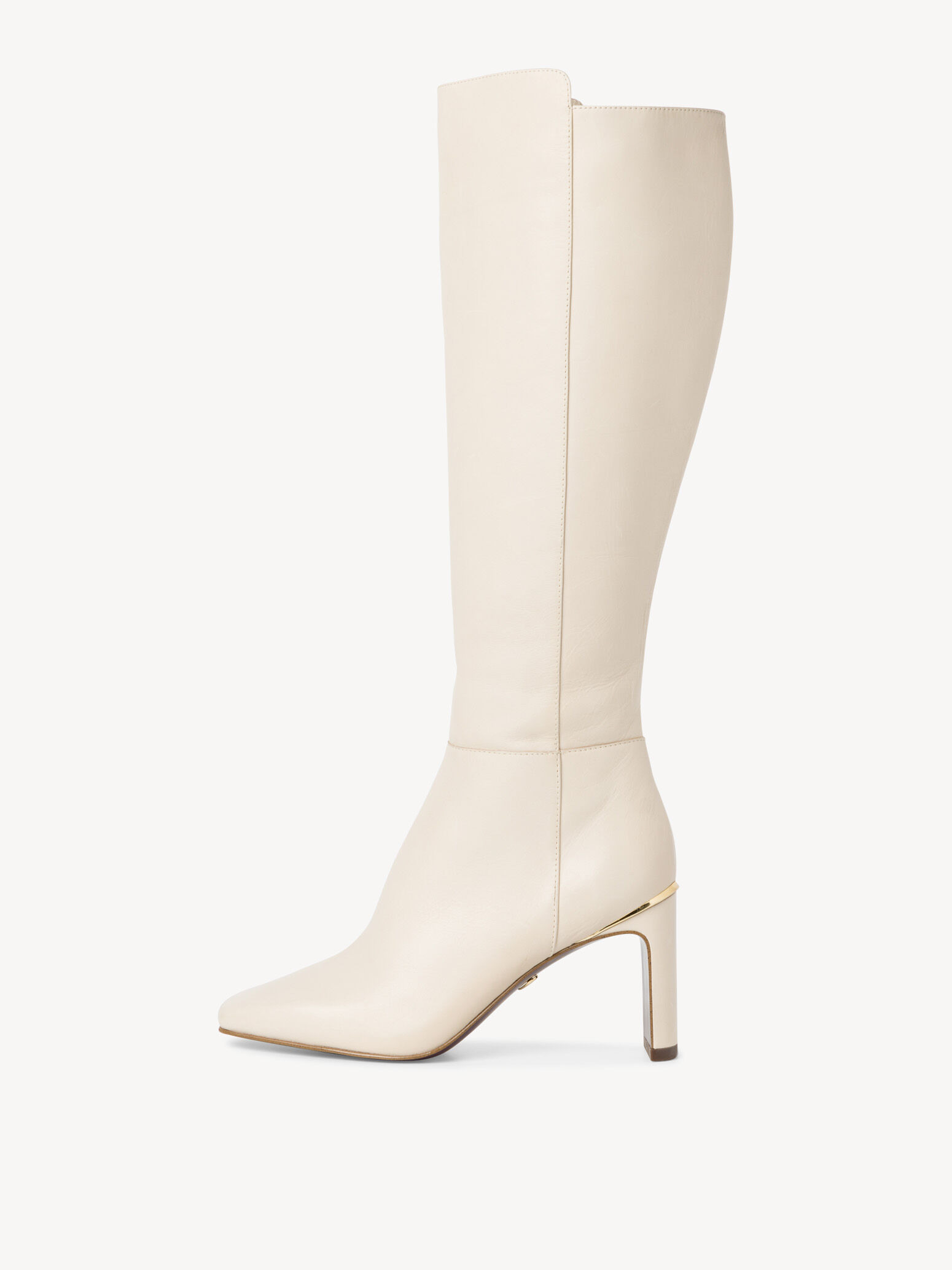 Bottes en cuir - beige