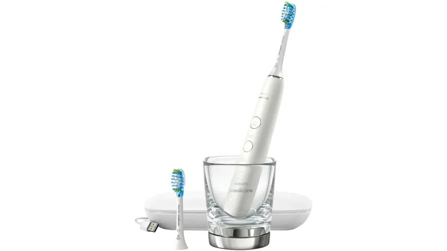 PHILIPS Sonicare DiamondClean 9000 Elektrische Schallzahnbürste mit App, weiß, HX9913/16