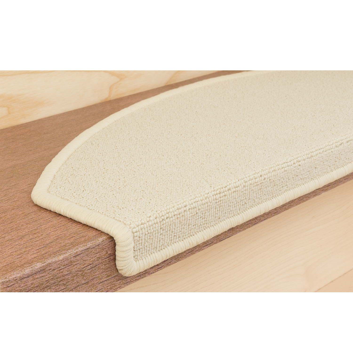 Stufenmatte Stufenmatten Ariston Halbrund 65x24cm Trittfläche Beige 14 Stück, Metzker®, halbrund, Höhe: 5 mm, 14 Stück im Set - Beige