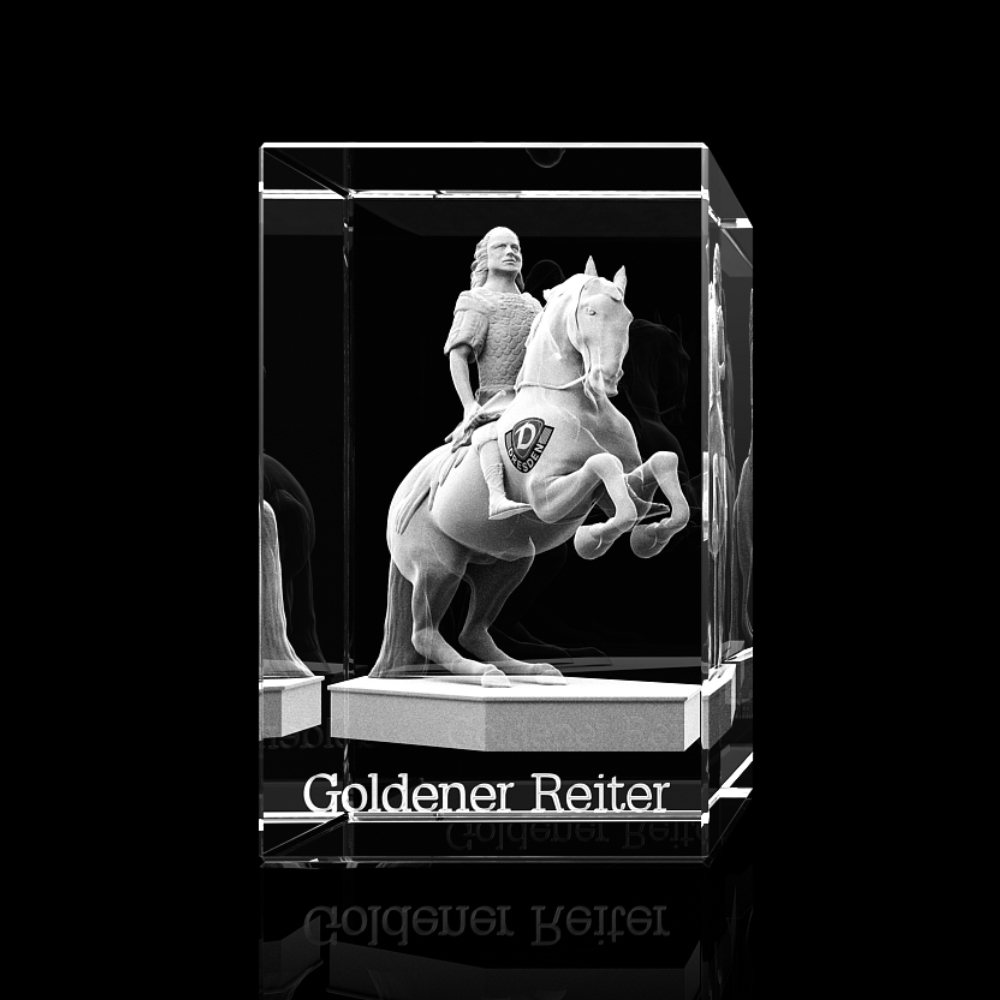 Glasquader Goldener Reiter