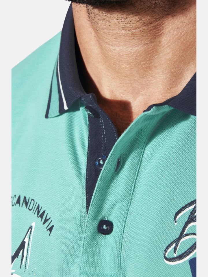 Jan Vanderstorm Poloshirt OLFGIR in türkis günstig kaufen