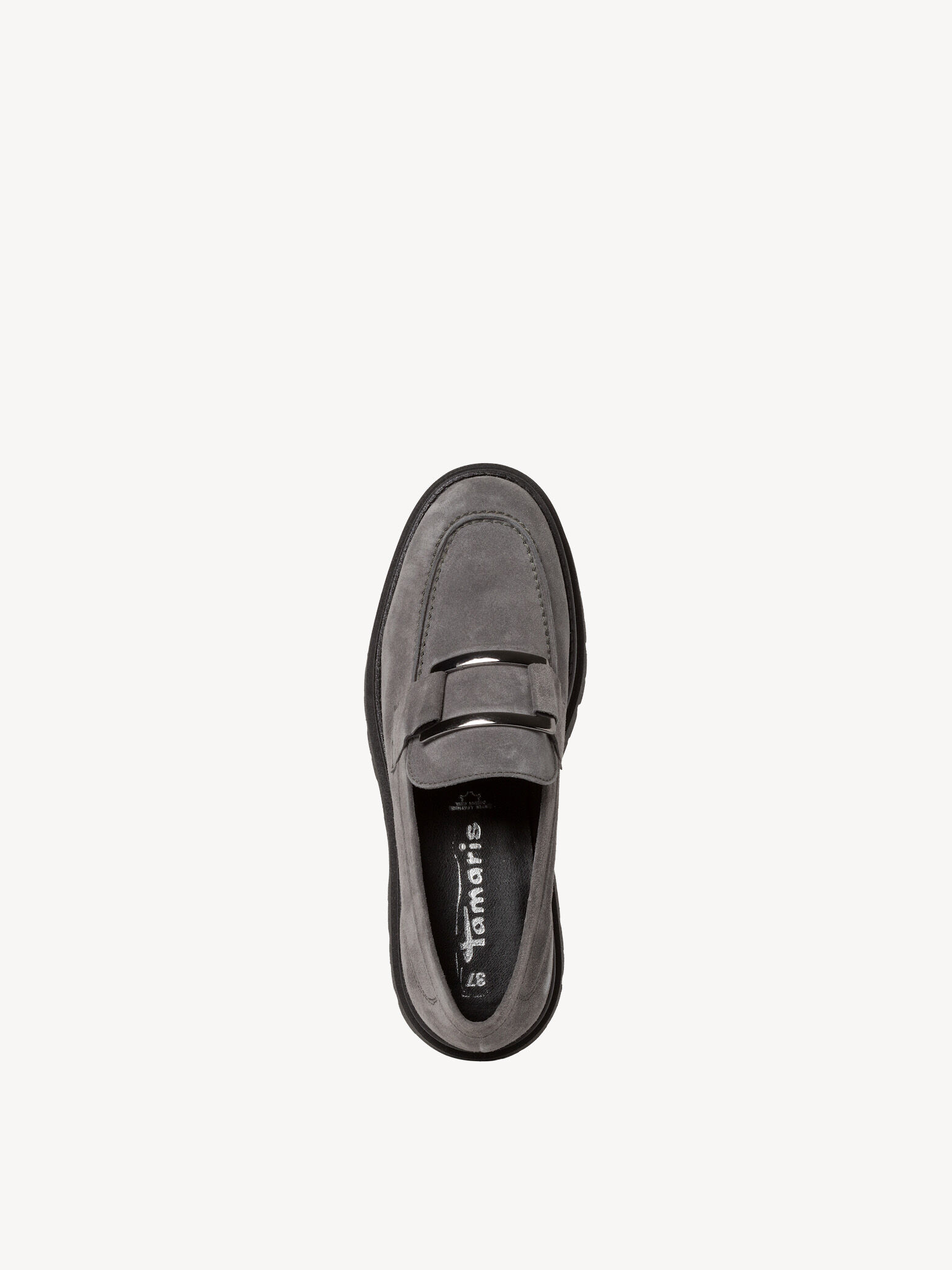 Slipper en cuir - gris