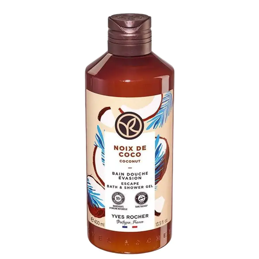 Αφρόλουτρο Yves Rocher με άρωμα καρύδας, 400 ml