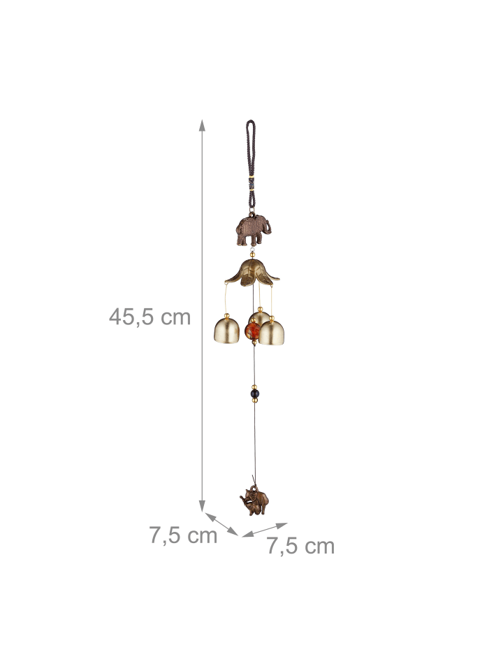 relaxdays 2 x Windspiel in Gold/ Schwarz günstig kaufen onesize