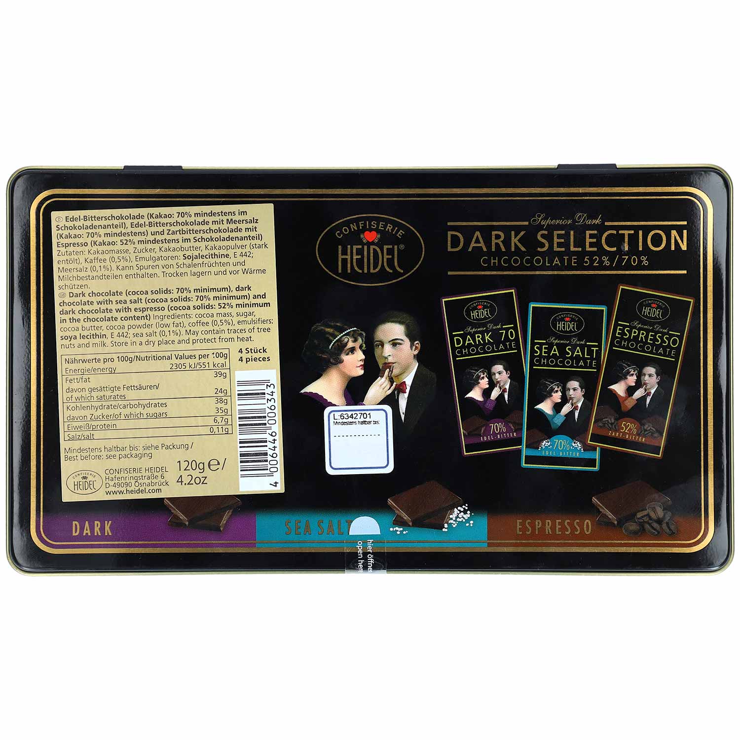 Heidel Schmuckdose Dark Selection 120g