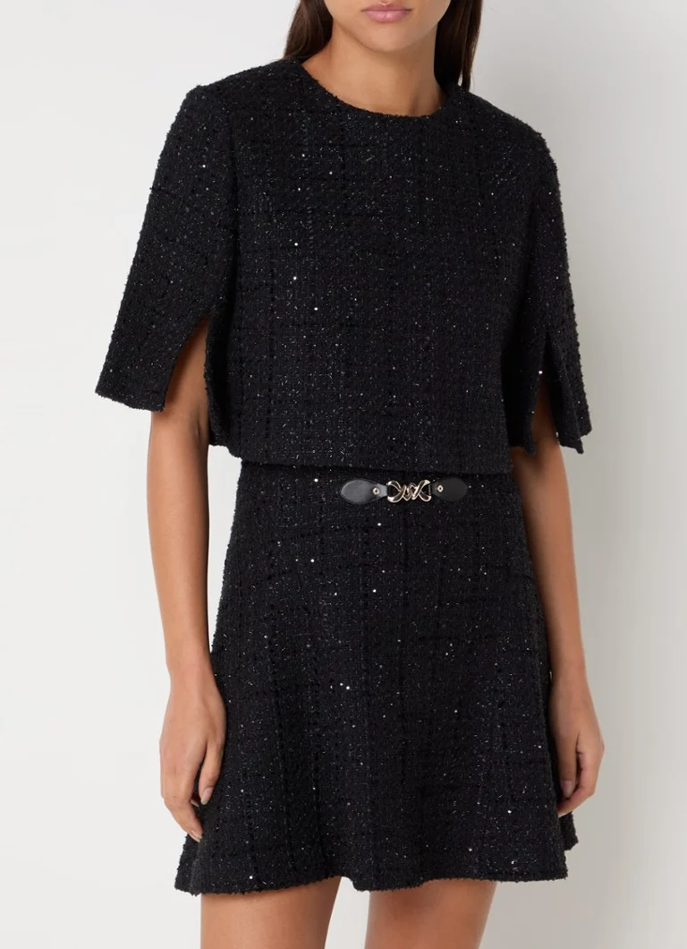 Maje Mini dress with tweed look and lurex